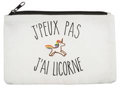 TROUSSE A MAQUILLAGE JE PEUX PAS J AI LICORNE