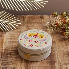 COFFRET A BIJOUX PAPILLON BRODE