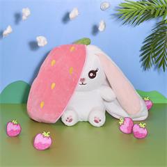 PELUCHE LAPIN SURPRISE FRAISE
