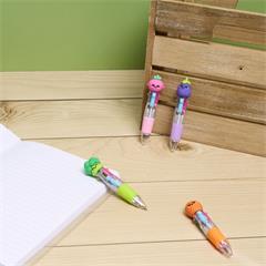 MINI STYLOS 4 COULEURS VEGGY KAWAII ASSORTIS M24